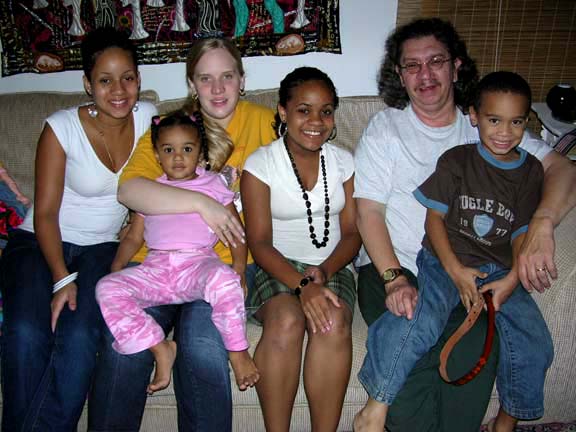 Aimee and her family visiting us. Susan Shie 2006.