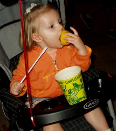 Eva and the Lemon Shake Up.©Susan Shie 2006.