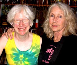 Jane and me on our 
                  birthday.  Susan Shie 2005.
