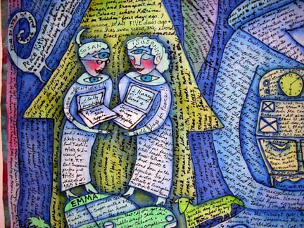 Katrina Blues detail 1.   Susan Shie 
                  2005.