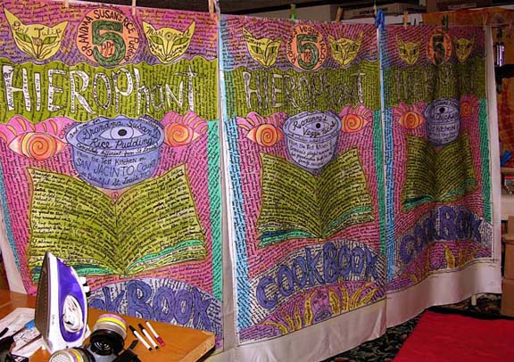 The last three center panels for my print quilts project with Island Press. Susan Shie 2006.