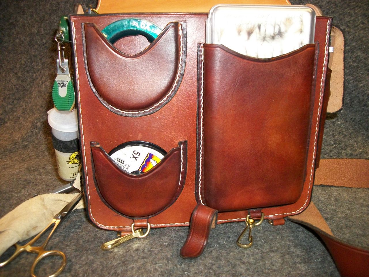 James Acord's Leather. All hand made fly fishing equipment cases