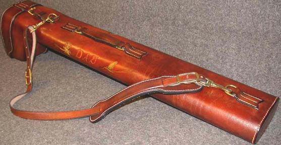 Leather Fly Fishing Hook Holder Case 