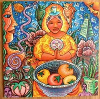 St Quilta Blesses this Garden Susan Shie 2001.