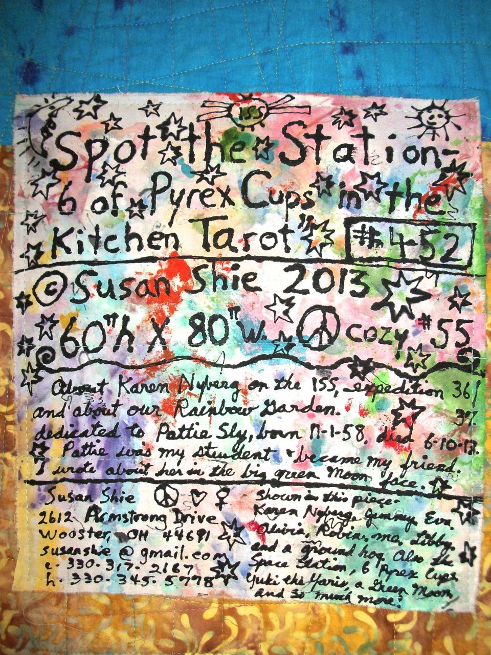 Spot the Station - label on back. ©Susan Shie 2013.
