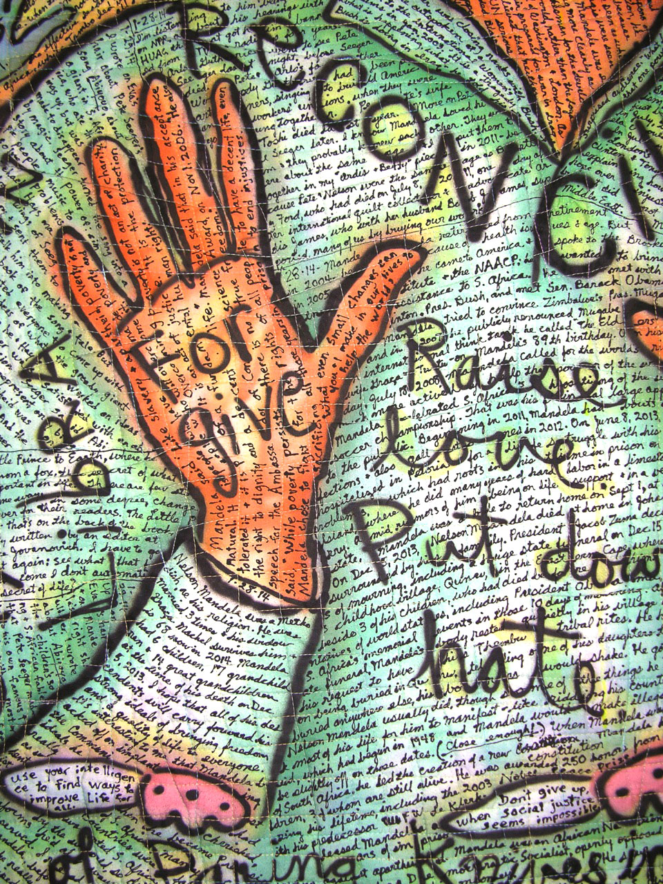 Mandela. detail view. ©Susan Shie 2014.