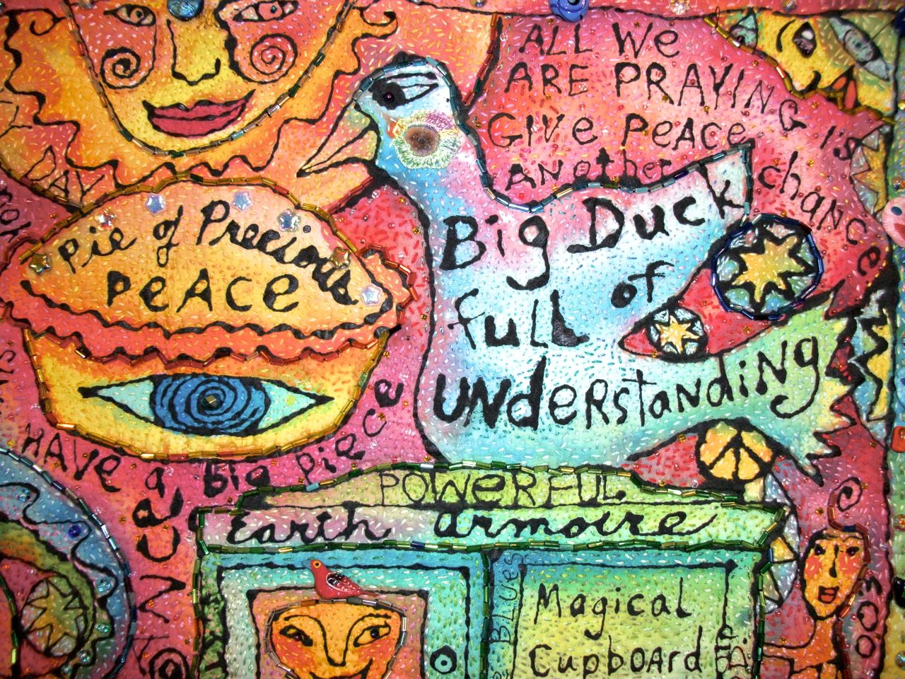 Peace Cupboard detail view. ©Susan Shie 2003.