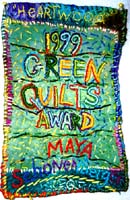 Maya's 1999 GREEN QUILTS Award.©Susan Shie 1999.