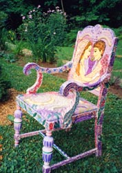 Full view of Gretchen's wedding chair  Susan Shie 2000.