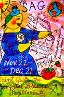 St Quilta the Comforter Blesses Sagittarius Susan Shie 1998.