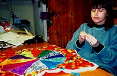 1998. Anne O'Malley working.