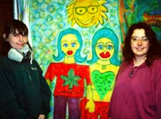 1998 Anne and Andi with their painting.