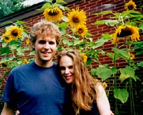 Mike and Gretchen and sunflowers.