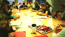 The Enrichment class has a quilting bee!