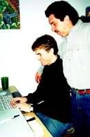 Jimmy makes some smarty pants comment, over Mike's shoulder.
