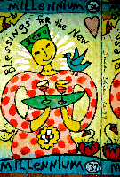 St Quilta the Comforter Blesses the Millennium #37. Susan Shie 2000.