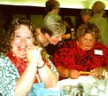 Kyra Heine and Becky Hancock at the banquet. Photo Susan Shie 2000.