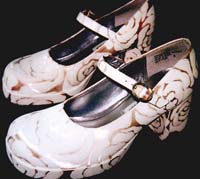 Gretchen's wedding shoes.Susan Shie 2000.