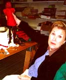 Louise Orkin and her doll, at camp.
