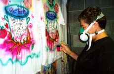 Patricia Ciricillo airbrushing.