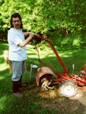 Jimmy and the tiller with its Swan Song!