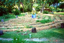 Scarecrow taking her first watch.Susan Shie 2001.