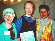 Me, Jane Sassaman, and Robin at GREEN QUILT award ceremony.James Acord 2001.