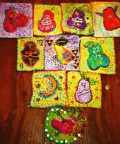 Our group conceptual mini quilt.Susan Shie 2001.