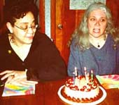 Kim and Nancy's cake.Susan Shie 2001.