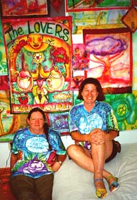 Susan and Marlene at camp. Susan Shie 2001.