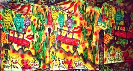 Backs of our group edition t shirts.