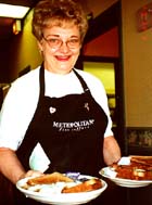 Gloria, our favorite waitress at The Parlor.Susan Shie 2001.