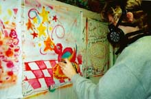 Gayl Glover airbrushing.