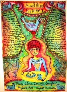Aunt Alice memorial painting.�Susan Shie 2002.