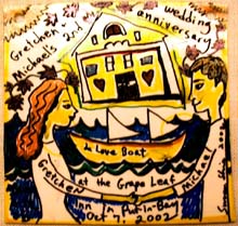 Gretchen and Mike anniversary art.�Susan Shie 2002.