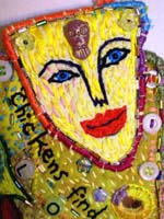 Detail of Year of the Hen.�Susan Shie 2002.