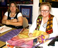 JoAnn and Mary Helen at AQN. Susan Shie 2002.