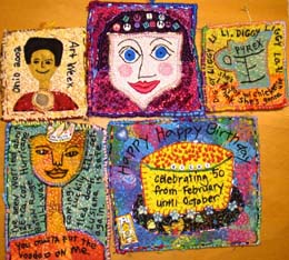 Oct camp samplers in progress.�Susan Shie 2002.