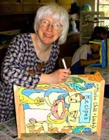 Me painting at Artsweek.Susan Shie 2003.