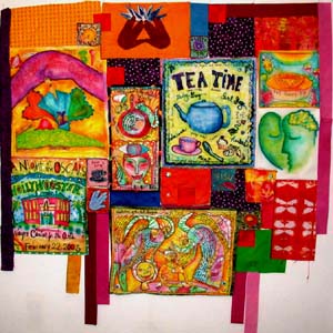 January, 03 camp fake quilt. Susan Shie 2003.