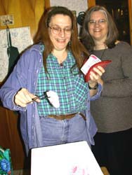 Barb and Patty at camp. Susan Shie 2003.