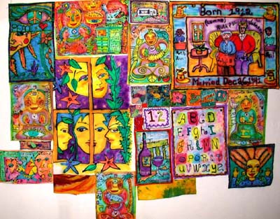 April Camp fake quilt.Susan Shie 2003.