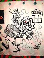 Sara Tuttle's airpen drawing. Sara Tuttle 2003.