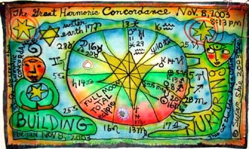 My Harmonic Concordance piece, begun.Susan Shie 2003.