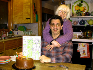 Jimmy and me on his birthday. Susan Shie 2003.