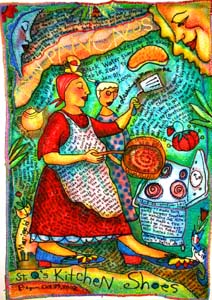 St Q's Kitchen Shoes. Susan Shie 2003.