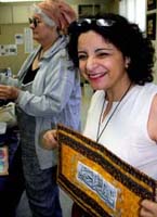 Gina Gibson and Rima Omais, students in Montreal. Susan Shie 2003.