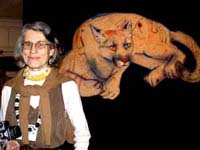 Nancy Erickson with her Best of Show quilt in QN.  Susan Shie 2003.