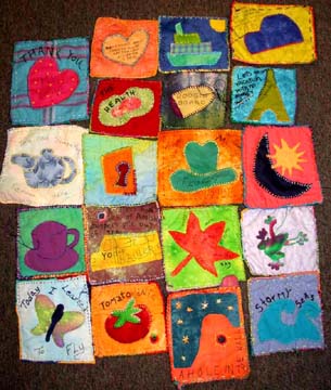 Lucky Samplers made by the Coastal Quilters class.Susan Shie 2003.