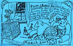 March in my Sheep Calendar. Susan Shie 2003.